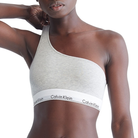Calvin Klein Gray One-Shoulder Bralette - Picture 1 of 3